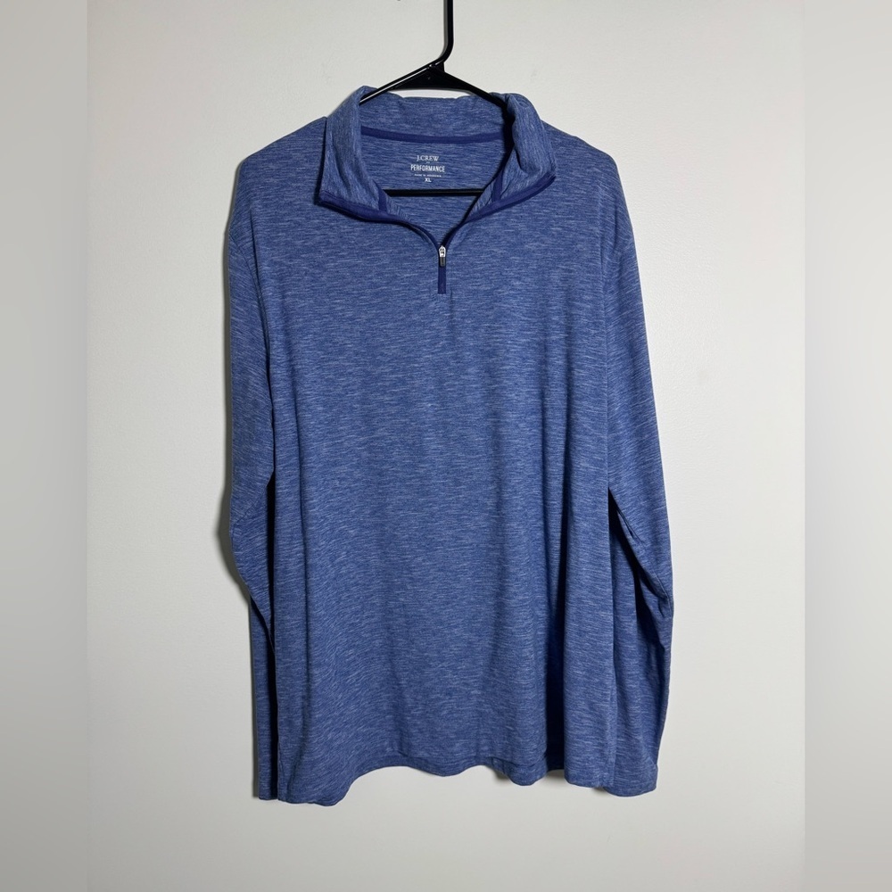 J.Crew Performance 1/4 Zip Pullover XL Blue Athletic Shirt
